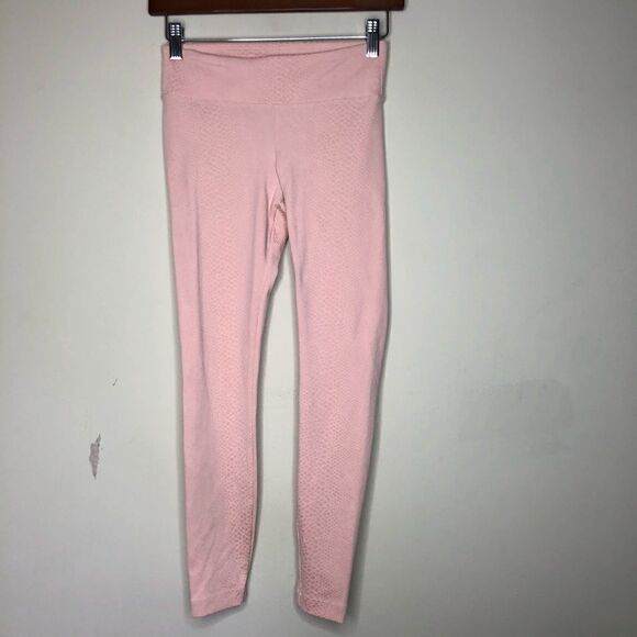 Koral Sz S Peachy Pink Python Athletic Leggings - Picture 2 of 6